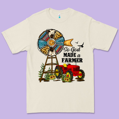 So God Made A Farmer Premium Tee Designed By Jahusdesignshop