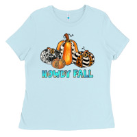 Baby Blue howdy fall Ladies Tee - JahusDesignShop