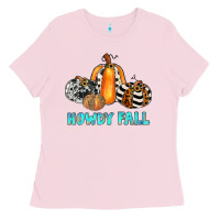 Bubblegum Pink howdy fall Ladies Tee - JahusDesignShop