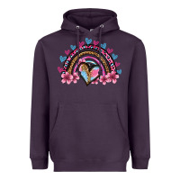 Plum valentine's day rainbow heart olivia Heavyweight Hoodie - OliviaCreatesArt