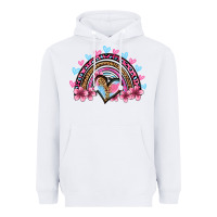 White valentine's day rainbow heart olivia Heavyweight Hoodie - OliviaCreatesArt