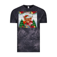 Cloud Black christmas cow Vintage Tee - MaliasSmallBusiness