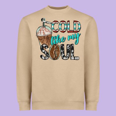 Cold Like My Soul With Coffee Heavyweight Sweatshirt Designed By Barkaloodesign