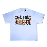 Grape Ice but first coffee Urban Heavy Tee - MaliasSmallBusiness