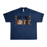 Navy but first coffee Urban Heavy Tee - MaliasSmallBusiness