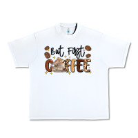 White but first coffee Urban Heavy Tee - MaliasSmallBusiness