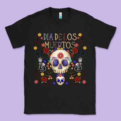 Dia De Los Muertos Classic Tee Designed By Cowhidedigitalart