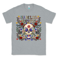 Heather Grey dia de los muertos Classic Tee - CowhideDigitalArt