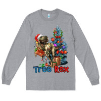 Heather Grey Tree Rex T-Rex Long Sleeve Tee - LillyAllenDesigns