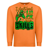 Carrot St. Patrick's I don't need luck i have skills Premium Sweatshirt - OliviaCreatesArt