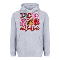 Heather Grey tacos are my valentine Heavyweight Hoodie - OliviaCreatesArt