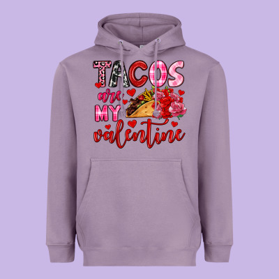 Tacos Are My Valentine Heavyweight Hoodie Designed By Oliviacreatesart
