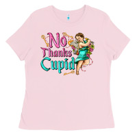 Bubblegum Pink no thanks cupid Ladies Tee - AdoDesignShop