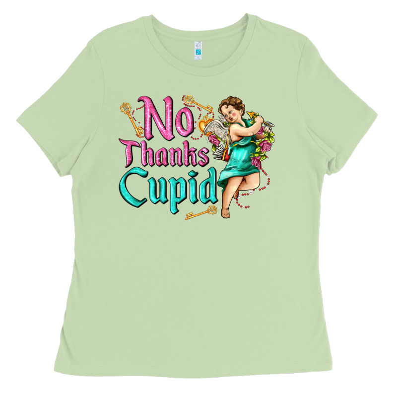 No Thanks Cupid Ladies Tee by AdoDesignShop | Teevron