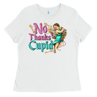 White no thanks cupid Ladies Tee - AdoDesignShop