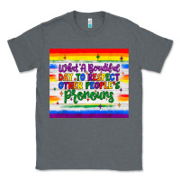 Charcoal Heather what a beautiful day to respect other people's pronouns  tumbler Classic Tee - JahusDesignShop