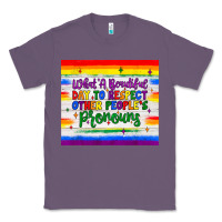 Lavender what a beautiful day to respect other people's pronouns  tumbler Classic Tee - JahusDesignShop