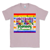 Lilac what a beautiful day to respect other people's pronouns  tumbler Classic Tee - JahusDesignShop