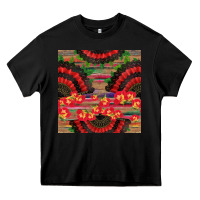 Black spanish hand fan seamless pattern Heavy Core Tee - BundleAndBundleShop