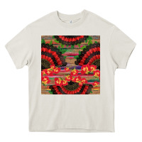 Cream spanish hand fan seamless pattern Heavy Core Tee - BundleAndBundleShop
