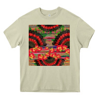 Mossy spanish hand fan seamless pattern Heavy Core Tee - BundleAndBundleShop