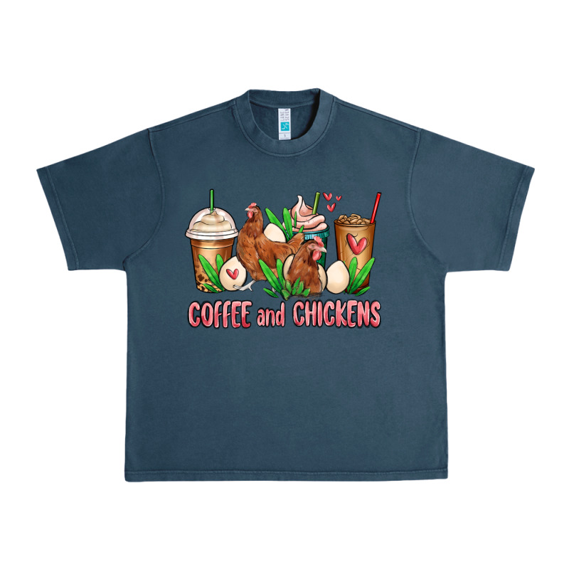 Chicken   Coffee Cups Urban Heavy Tee by MaliasSmallBusiness | Teevron