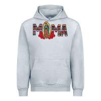 Heather Grey Mama Our Lady Urban Hoodie - CowhideDigitalArt