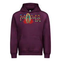 Mauve Wine Mama Our Lady Urban Hoodie - CowhideDigitalArt