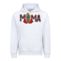 White Mama Our Lady Urban Hoodie - CowhideDigitalArt