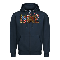 Navy Army christmas love 4th Of July Zipper Hoodie - HowdyJamesFarm
