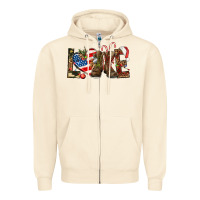 Sandshell Army christmas love 4th Of July Zipper Hoodie - HowdyJamesFarm