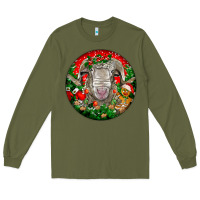 Army Green christmas rambouillet sheep Long Sleeve Tee - LillyAllenDesigns