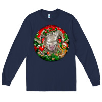 Navy christmas rambouillet sheep Long Sleeve Tee - LillyAllenDesigns
