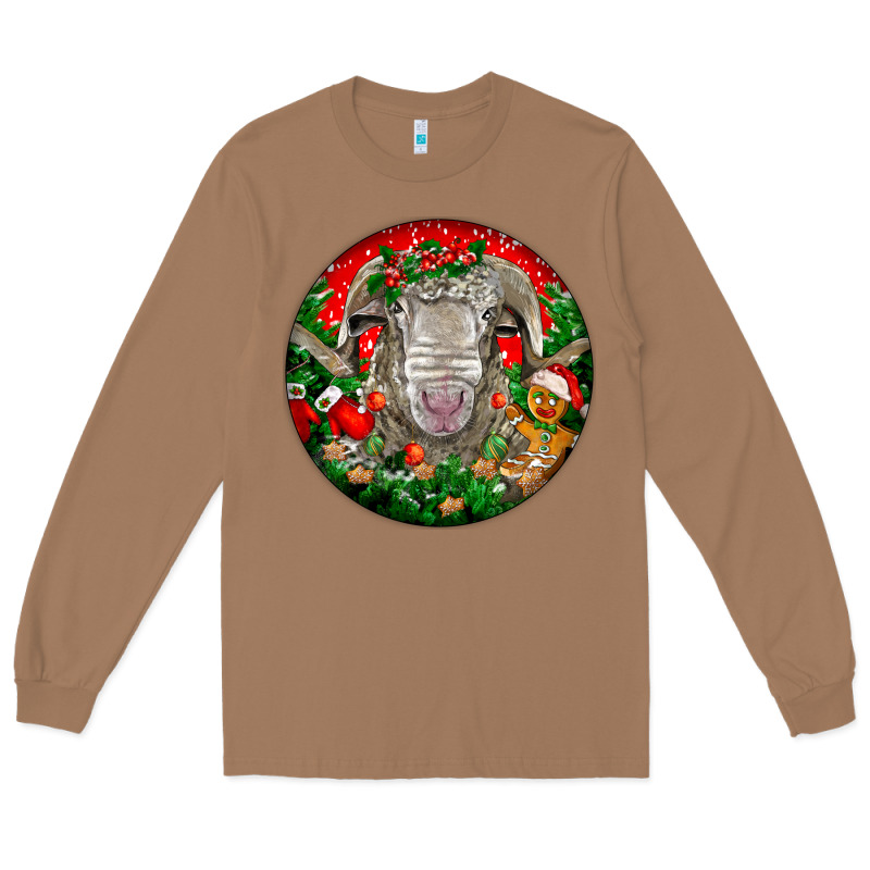 Christmas Rambouillet Sheep Long Sleeve Tee by LillyAllenDesigns | Teevron