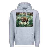 Heather Grey Stay wild Bear tumbler Premium Hoodie - HowdyJamesFarm