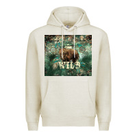 Oatmeal Heather Stay wild Bear tumbler Premium Hoodie - HowdyJamesFarm