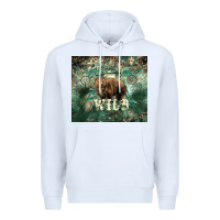 White Stay wild Bear tumbler Premium Hoodie - HowdyJamesFarm