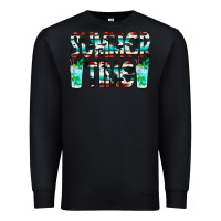 Black Summer Time Cowhide Serape Premium Sweatshirt - CowCowDesign