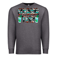 Charcoal Heather Summer Time Cowhide Serape Premium Sweatshirt - CowCowDesign