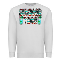 Dove Grey Summer Time Cowhide Serape Premium Sweatshirt - CowCowDesign