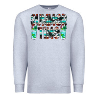 Heather Grey Summer Time Cowhide Serape Premium Sweatshirt - CowCowDesign