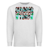 Oatmeal Heather Summer Time Cowhide Serape Premium Sweatshirt - CowCowDesign