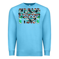Ocean Blue Summer Time Cowhide Serape Premium Sweatshirt - CowCowDesign