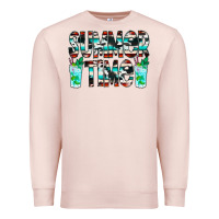 Pale Pink Summer Time Cowhide Serape Premium Sweatshirt - CowCowDesign