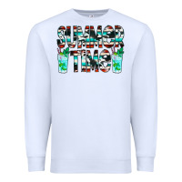 White Summer Time Cowhide Serape Premium Sweatshirt - CowCowDesign