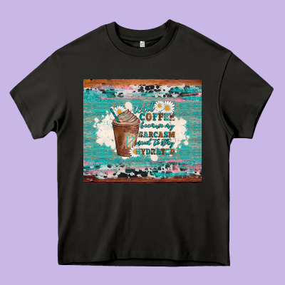 Iced Coffee Because My Sarcasm Need To Stay Hydrated Heavy Core Tee Designed By Artiststas
