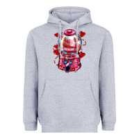 Heather Grey kiss  machine  olivia Heavyweight Hoodie - OliviaCreatesArt