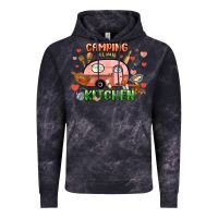 Cloud Black camping is my kitchen Vintage Hoodie - NancyCooperArtShop