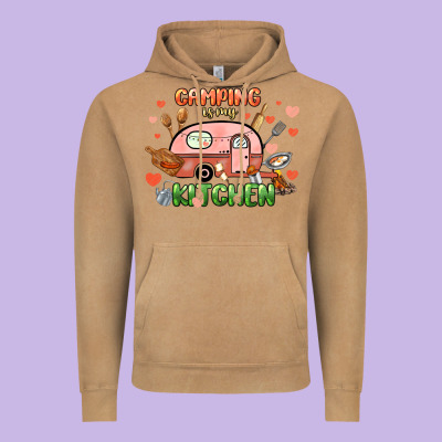 Camping Is My Kitchen Vintage Hoodie Designed By Nancycooperartshop