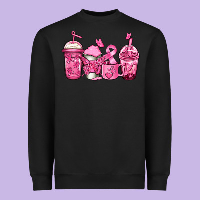 Breast Cancer Coffee Heavyweight Sweatshirt Designed By Jasminsmagicworld